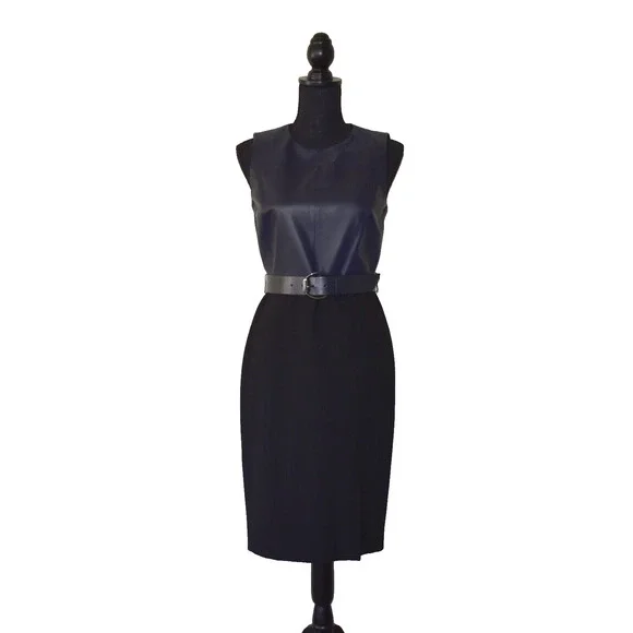 Elie Tahari | Dresses | A8 Auth Elie Tahari Isadora Leather Combo Sleeveless Buckle Belted Dress Size 4 | Poshmark Elie Tahari | Dresses | A8 Auth Elie Tahari Isadora Leather Combo Sleeveless Buckle Belted Dress Size 4 | Poshmark